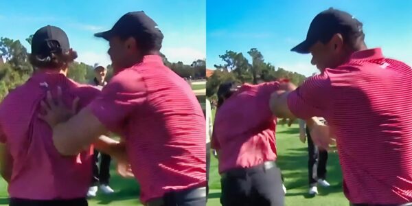 VIDEO: Cameras caught Tiger Woods throwing his son Charlie while celebrating his first Hole-In-One prompting fans to criticize his father for…
