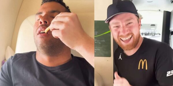 WATCH: Tyler Reddick's hilarious prank on sleeping Bubba Wallace, wife Amanda reacts