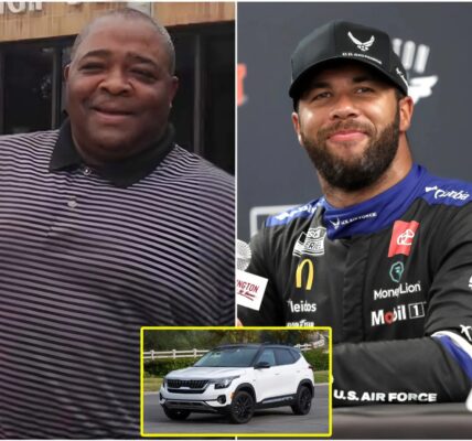 The poor janitor at NASCAR helped Bubba Wallace fix a flat tire, and the next day, a white SUV showed up in front of his house!