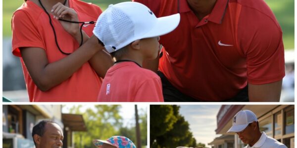 HEART-STOPPING MOMENT: Little Girl Selling Lemonade to Pay for Chemotherapy—Then Tiger Woods Pulled Up and Did the Unthinkable!