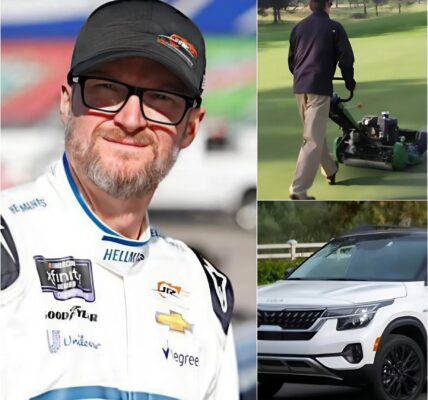 GOOD NEWS: The poor janitor at the racetrack helped Dale Jr. fix a flat tire, and the next day, a white SUV appeared at his doorstep