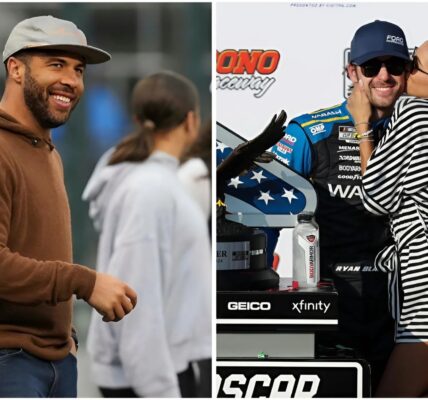 Bubba Wallace drops cheeky 1-word reaction to Ryan Blaney’s wife showing off her husband’s photography skill