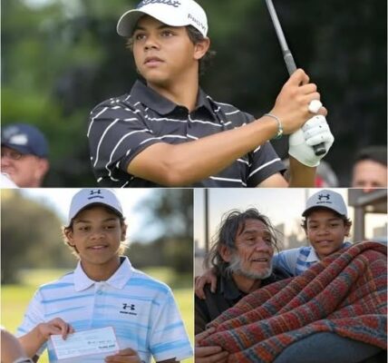 BREAKING 🔴 Young golf talent Charlie Woods has donated his entire $500,000 bonus and endorsement deal to charities and homeless relief organizations.