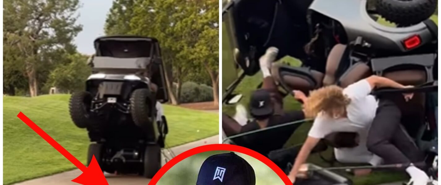 Tiger Woods' Golf Cart Suddenly Overturned, Causing Him To Be... Causing Fans To Cry And Pray For Him