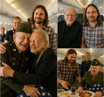 BREAKING: Willie Nelson Gives Up First Class Seat to Veteran—Then Realizes It’s His Former Army Comrade.