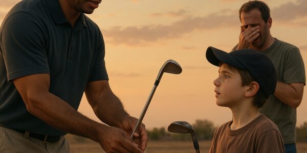 HEARTBREAKING: Tiger Woods stops to help a boy practicing golf with a broken club - Golf legend did this to make fans and the boy's father cry