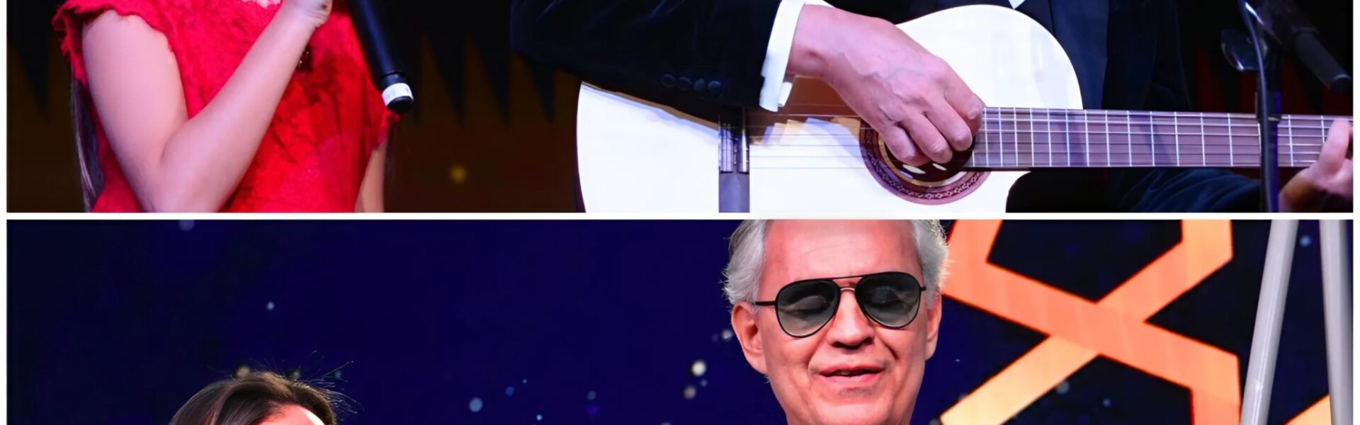 Andrea and Virginia Bocelli sang Hallelujah together, time standing still between candlelight and tearful eyes.
