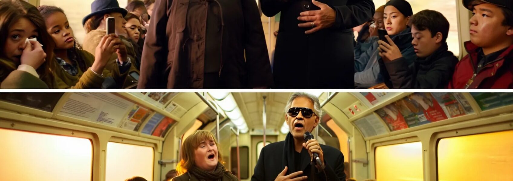No Stage, No Lights, Just a Miracle: Andrea Bocelli and Susan Boyle’s Spontaneous Underground Duet Leaves Londoners in Tears.