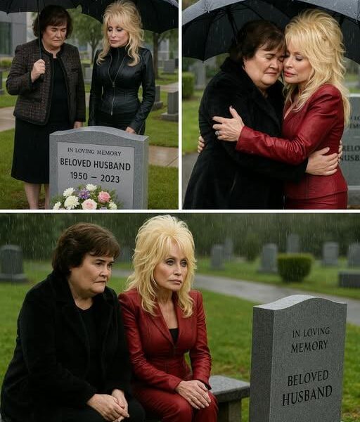 “She Just Showed Up” — In a world obsessed with fame, Susan Boyle reminded us what true friendship looks like. Quietly, without fanfare, she flew thousands of miles to stand beside Dolly Parton as grief overwhelmed her at Carl Dean’s grave.
