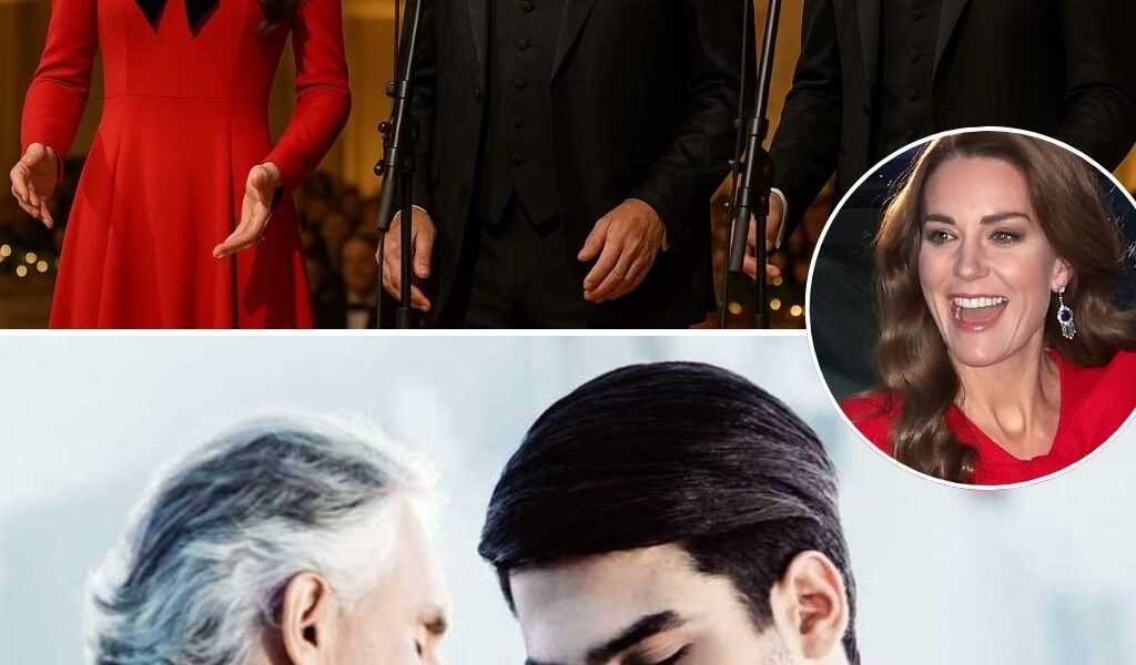 When the Evening Seemed To Have Reached Its Emotional Height, the Lights Dimmed Again. A Hush Swept Over the Crowd as Andrea Bocelli, Joined by His Son Matteo, Took Center Stage Under a Single Golden Spotlight. The Familiar Chords of “Ven a MI” Began To Float Through the Hall—Tender, Aching, Full of Longing.