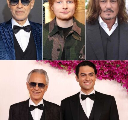Even world-famous tenors have to shake their heads at their kids sometimes — especially when the company includes Ed Sheeran and Johnny Depp. In a lighthearted exclusive, Andrea Bocelli shared a surprising behind-the-scenes story involving his son Matteo, who once stayed out partying until dawn with the global superstars. “They were supposed to have dinner… and then maybe a few drinks,” Bocelli said with a smile. “Instead, they came home at 6 in the morning.” According to Bocelli, the trio hit it off at a private event and ended up spending the night singing, laughing, and swapping stories well into the early hours.