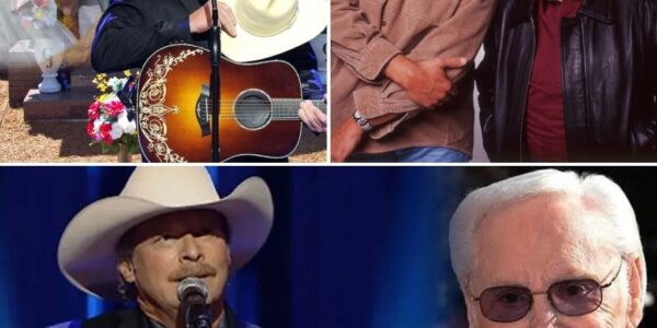 He took off his hat… and the room went still. At George Jones’s funeral in 2013, Alan Jackson stepped onto the Opry stage with quiet respect. Then came the first line: “He said, ‘I’ll love you ’til I die’…”—and time froze. No sound. Just raw emotion hanging in the air. It wasn’t just a song—it was a goodbye. A final tribute to a friend, and to a song once thought too sad to matter. But in 1980, “He Stopped Loving Her Today” didn’t just top charts—it saved George’s career and became a country music legend. That day, Alan didn’t just sing. He honored every goodbye, every love that never really ended.
