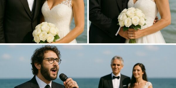 Under the twilight sky, Josh Groban stood alone on stage before 50,000 breathless fans—and then sang. His tribute to Andrea Bocelli and Veronica Berti’s 12th wedding anniversary wasn’t just a performance—it was a love letter set to music. With every soaring note, Groban’s voice shimmered with reverence and warmth, calling the crowd to rise and sing along. By the final chorus, thousands were wiping away tears, swaying together in unity. “This is what love sounds like,” one fan whispered. It wasn’t just about Bocelli—it was about every heart in that stadium, cracked open by melody and memory. A once-in-a-lifetime moment, lit by song and soul.