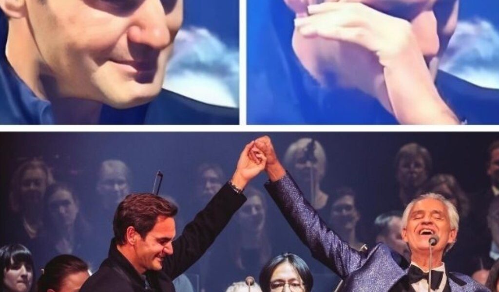 At a special event honoring his legendary tennis career, Roger Federer was moved to tears as Andrea Bocelli performed a soul-stirring opera piece. The moment was nothing short of magical. As Bocelli’s powerful voice echoed through the hall, emotion washed over Federer. Known for his grace on the court, Federer couldn’t hold back when faced with the raw beauty of Bocelli’s performance. Guests were equally touched, witnessing a rare, vulnerable side of the tennis icon. The performance wasn’t just a tribute—it was a celebration of greatness, passion, and artistry. Federer later described it as one of the most emotional moments of his life.