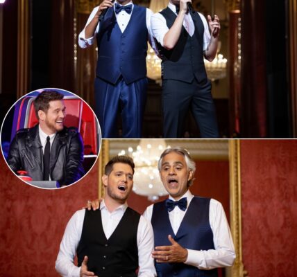 In an unforgettable night at La Scala, Milan, Michael Bublé stepped far beyond his jazz comfort zone—sharing the stage with opera legend Andrea Bocelli for a soul-stirring duet of “Miserere.” Their voices—Bublé’s smoky croon and Bocelli’s soaring tenor—danced in English and Italian, merging jazz and classical opera in breathtaking harmony. The audience held their breath as two worlds collided with grace, passion, and reverence. Even Bocelli himself was seen smiling, whispering, “This is what music without borders sounds like.” A standing ovation roared across the ancient opera house, echoing a once-in-a-lifetime moment.