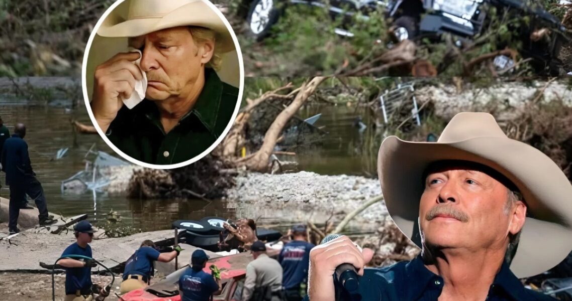 BREAKING NEWS: 23 Minutes Ago in Franklin, Tennessee, USA — Despite battling his own health challenges at age 66, Alan Jackson has just released a deeply moving message expressing his deepest condolences to the victims of the devastating floods in Texas. In his emotional statement, the country music legend said he may be weak in body — but his heart is firmly with those suffering. What he said next is currently...
