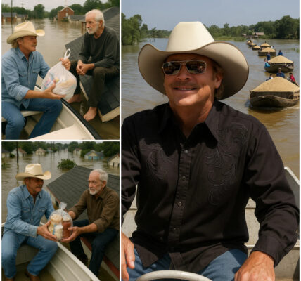 BREAKING NEWS: Nearly 10 tons of rice and food were transported by private boat from Georgia to Texas! The sign of country music star Alan Jackson appeared on the boat, making everyone admire, revealing the real person behind this humanitarian act that brought millions of people to tears.