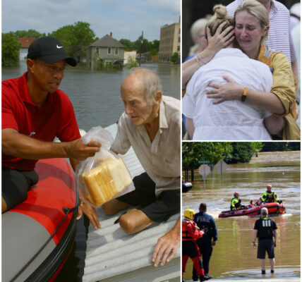 BREAKING: Tiger Woods Breaks Down in Tears Upon Seeing Elderly Man Stranded Hungry on Rooftop Amid Texas Floods – His Heartwarming Act Sparks Tears and Prayers Across the Nation
