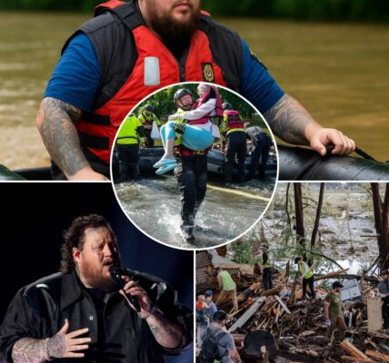 Jelly Roll Dropped $50 Million—Then Dropped It All to Walk Through Texas Floods: “I’m Here to Hold Their Hands, Not Just Sign a Check.” In an unexpected move, country music hero Jelly Roll didn’t just donate $50 million to Texas flood victims—he “showed up,” boots soaked and eyes red, walking door to door through the rubble. While celebrities often give from afar, Jelly chose to GIVE “with all his heart”—hugging families, WIPENING TEARS, and KNEELING in muddy fields to listen to stories of survival. “There were no spotlights, no cameras—I couldn’t stand by,” he said, as stunned locals clung to the singer who once sang of pain, now offered hope. His voice BREAKED not on stage, but in the arms of a child who had lost everything. And in that moment, Jelly Roll became more than just a country star—he became a voice of healing in a broken land.
