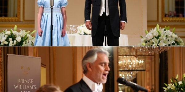 Princess Charlotte of Wales, just 10 years old, took the stage at her father’s 43rd birthday celebration — and sang a touching duet with none other than Andrea Bocelli, the legendary Italian tenor. Held in the majestic gardens of Windsor Castle, the private celebration for Prince William featured close family, friends, and a few high-profile musical guests. But nothing could prepare the intimate crowd for the heart-stopping moment when Charlotte, dressed in a pale blue gown, joined Bocelli to perform the timeless classic “The Prayer.”