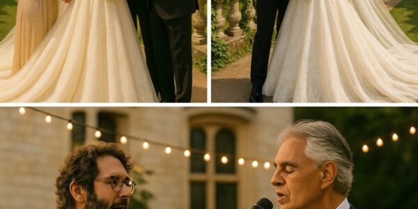 Matteo Bocelli – the talented son of legendary tenor Andrea Bocelli – has taken the world by surprise with a fairytale wedding to actress and singer Sofia Carson. In a setting aglow with thousands of candles and the applause of over 10,000 guests, a truly magical moment unfolded: Josh Groban made a surprise appearance on stage to perform a breathtaking duet with Andrea Bocelli. The music soared like a blessing, silencing the crowd in awe. Andrea’s wife, Veronica Berti, was seen in tears, overwhelmed by emotion. This wasn’t just a wedding – it was a symphony of love, legacy, and hearts beating as one.