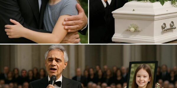 Andrea Bocelli Sings Farewell to Elara — The 9-Year-Old Blind Girl Who Loved His Music Until Her Last Breath Elara Grace, 9, was born blind but gifted with extraordinary musical talent. She adored Andrea Bocelli’s voice, and every night, she would softly hum “Con te partirò” before falling asleep. Her biggest dream was to hear him sing live — just once. When Elara passed away from illness, her family held a small, private farewell. No one expected that Bocelli himself would quietly arrive. He placed a single white rose on her tiny casket and sang “Time to Say Goodbye” with only a piano behind him. The entire chapel fell silent. One mourner whispered, “His voice carried both sorrow and peace.” After the final note faded, Bocelli bowed to Elara’s parents… and silently walked away. A simple farewell — but one no one will ever forget.