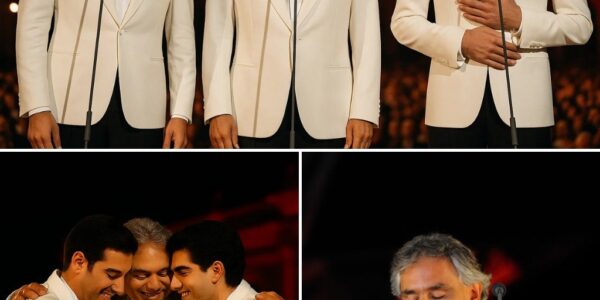 “The love of a father, the voice of two sons — and a night that felt like heaven had opened.” That’s how the world remembered the “magical evening” when Andrea Bocelli and his sons, Matteo and Amos, took the royal stage under the velvet sky in Windsor. The stage was bathed in golden candlelight, surrounded by drooping white roses and soft rays of light that sparkled like stardust on the polished floor. As Amos’ piano began to play, and Matteo’s baritone joined Andrea’s soaring tenor, the air grew still — as if time itself had stopped to listen. The song “The Greatest Gift” was more than just music; it became a “sacred moment” of connection, a family’s “shared heartbeat” that rang out before kings and stars. And when Andrea turned to her two sons with TEAR-SICK EYES and whispered, "This is the song of my soul," the audience knew — they had just witnessed something eternal.