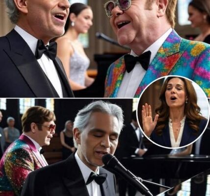 “I Love You” – The Song That Made the Entire Royal Family Cry on a Legendary Night in Windsor No one expected Princess Kate to take the stage. But when Andrea Bocelli sang the first note, and Elton John sat at the piano, St George’s Chapel seemed to hold its breath. Then Kate — graceful in a royal blue velvet gown — stepped forward, her voice as light as morning mist, whispering the opening words of “I love you.” The audience was stunned. Silent tears rolled down the cheeks of knights in solemn robes. In that fleeting moment, tradition, music, and private sorrow became one. They say it wasn’t just a ceremony. It was healing. A confession. A new chapter for Britain. And “I love you” — just three simple words — became legend in royal history.