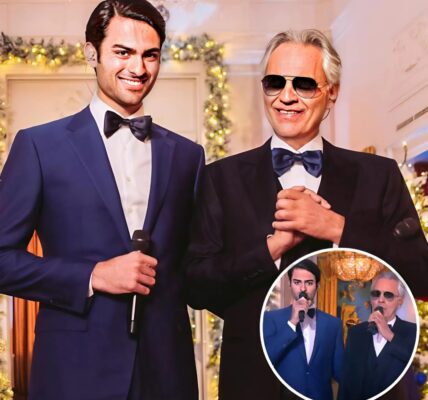 Andrea and Matteo Bocelli perform ‘O Holy Night’ and their voices sound so perfect together it’s like one voice..