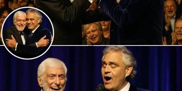 Dick Van Dyke & Andrea Bocelli – A Duet That Stopped Time No one expected it. At a charity gala in Los Angeles, the room hushed as 98-year-old legend Dick Van Dyke slowly walked onto the stage. Then came Andrea Bocelli, elegant and serene. The crowd held its breath. Together, they began “Smile” — Van Dyke’s voice trembling but full of soul, Bocelli’s tenor wrapping around it like silk. It wasn’t perfect pitch that moved the audience to tears — it was the magic of two hearts from different worlds uniting in harmony. As they sang the final note, Van Dyke looked over and whispered, “Thank you for the music.” Bocelli replied, “The honor is mine, maestro.” The standing ovation lasted minutes, but the memory would last forever. That night, old Hollywood charm met timeless Italian grace — and something unforgettable was born