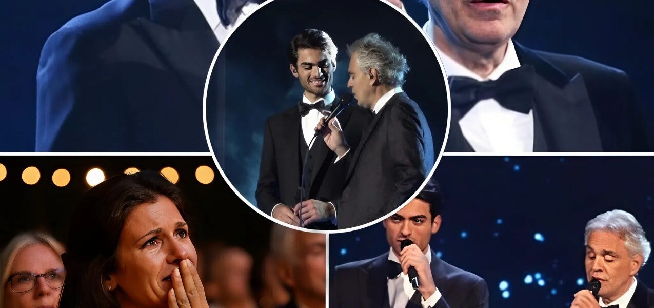 “That’s my husband… and my son,” Veronica Berti whispered, tears welling in her eyes as the spotlight enveloped them. In a night that felt more like a prayer than a performance, Andrea Bocelli and his son Matteo took the stage to sing “Fall On Me”—and took the world by surprise. As the timeless melody played, the camera caught something even more powerful than the vocals: the quiet devastation of a proud mother sitting in the front row. Bocelli’s wife, Veronica, couldn’t contain her emotions as father and son joined in a bond so deep it was beyond words. The tearful moment transformed a concert into a generational miracle—one sung from the heart, and answered with love.