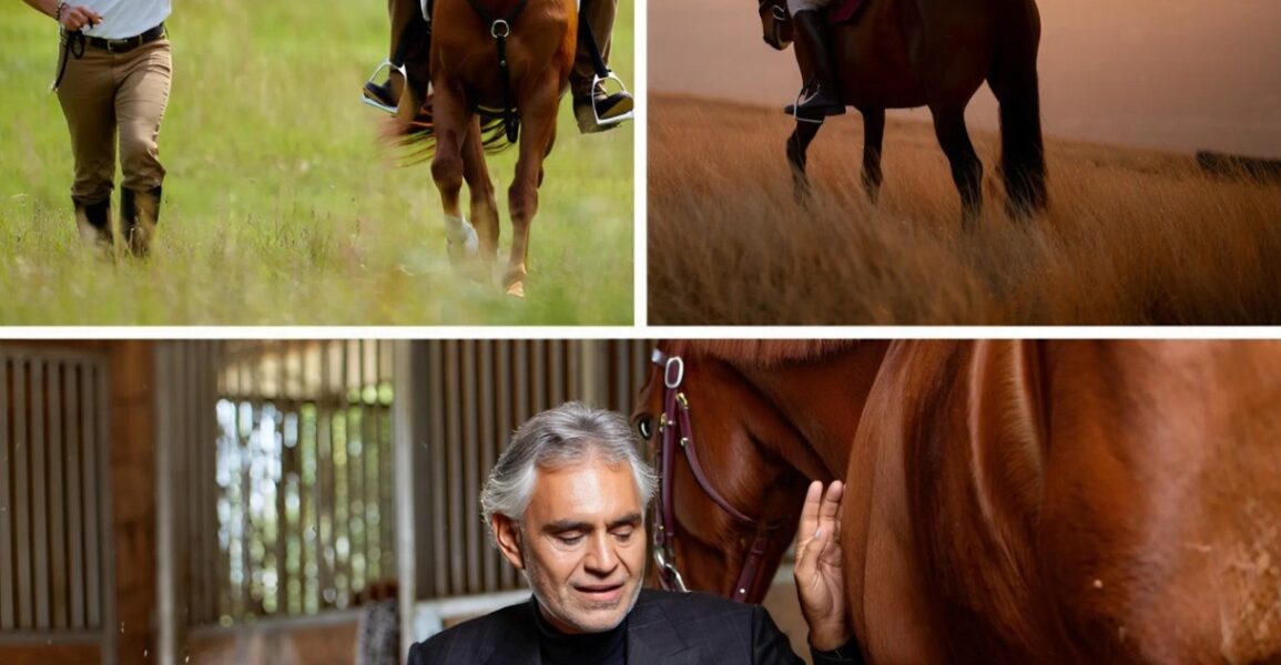 Far from grand stages and roaring applause, Andrea Bocelli disappeared into the wild on horseback—no entourage, no words, just silence and soul. His intimate journey, captured in breathtaking detail by an upcoming documentary, unveils a side of the world-renowned tenor that few have ever seen. It’s not just about music—it’s about healing, memory, and the echoes of solitude. And for the first time, the voice that moved millions chooses silence to tell its story.