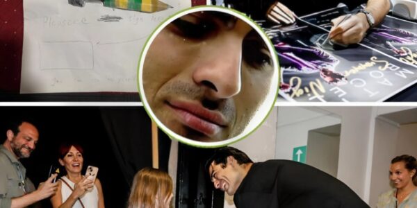 In the middle of a whirlwind tour filled with lights, applause, and flashing cameras, Matteo Bocelli stopped everything for a quiet moment that changed everything. A simple envelope from a child in the audience—creased, tear-stained, and filled with raw words—left the rising star visibly shaken. Fans watched in stunned silence as Matteo wiped away tears and walked offstage, no longer a performer, but a human overwhelmed by connection. That letter, and that night, are now unforgettable.