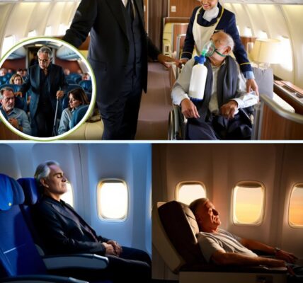 No cameras, no spotlight—just one man, one seat, and one silent choice that spoke louder than words. Andrea Bocelli, global icon and symbol of elegance, gave up his luxurious first-class seat to help someone in need during a routine flight. Witnesses were stunned by the humility behind the gesture, in a world where privilege often speaks louder than compassion. Now, that quiet moment is echoing across the internet as a rare reminder of what true class really means.
