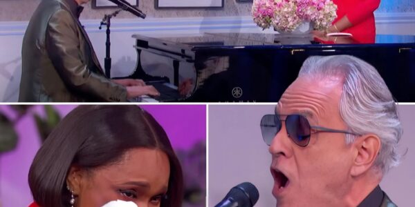 The audience held their breath as Andrea Bocelli, a blind legend, sang "Il Mare Calmo Della Sera" live, his voice rocking the room and Jennifer Hudson looked like she was trying to hold back sobs the entire time, and honestly, she was.