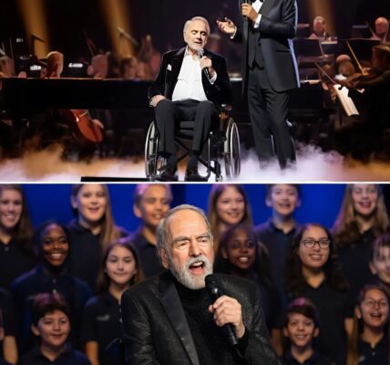 He could no longer stand, but he could still sing — and that was enough to stop time inside Buckingham Palace. Under chandeliers that had witnessed centuries of kings and queens, Neil Diamond, 84, was wheeled into the spotlight, frail in body but unshaken in spirit. At his side, Andrea Bocelli reached out, guided only by touch, and together they began a duet that turned music into something beyond performance. Royals who had come expecting ceremony found themselves wiping tears; children in wheelchairs and with hearing aids, seated quietly in the back rows, were lifted into the center of history as the true guests of honor. When Neil’s cracked voice met Andrea’s golden one on “Sweet Caroline” and “Con Te Partirò,” it was not applause that followed, but silence — the kind reserved for prayer. And then, as the children clapped first, the palace rose with them, proving that the night wasn’t about crowns or chandeliers at all, but about resilience, mercy, and the song of humanity refusing to be silenced...
