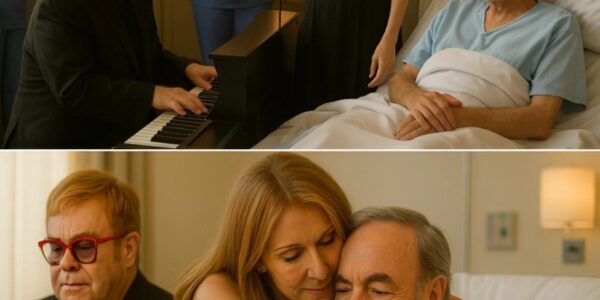 In a quiet hospital room, history was reborn: Sir Elton John sat at a piano while Celine Dion’s soaring voice filled the air, singing a private tribute to their dear friend Neil Diamond. 🌹 The frail legend, moved to tears, smiled as nurses and families gathered outside, stunned by the once-in-a-lifetime moment. It wasn’t farewell — it was love, gratitude, and proof that true legends never fade.