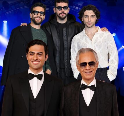 Il Volo stood on one side, Andrea and Matteo Bocelli on the other, and for a moment, the air was so thick it was hard to breathe. Then the orchestra played the first chord and something changed. When the final note sounded, people in the front row burst into tears, and the camera panned to thunderous applause..