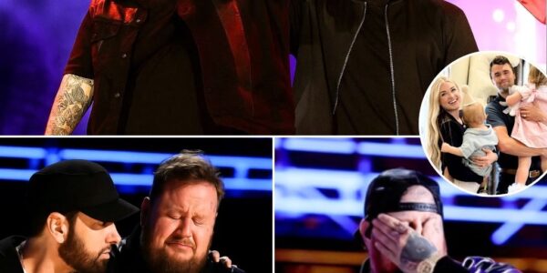 “Charlie Kirk Has Been Laid to Rest… But What About His Daughters? I Can’t Stop My Heart From Breaking” — Jelly Roll and Eminem Collapse in Tears on Stage as 25,000 Fans Fall Silent in a Once-in-a-Lifetime 9/11 Tribute That Stopped the Music, Froze a Stadium, and Erupted Into a Roar of Song, Flags, and United Grief Across America! “Charlie Kirk has been laid to rest… but what about his daughters? I can’t stop my heart from breaking,” Jelly Roll’s trembling voice rang out into the night, his words catching in his throat as Eminem, standing beside him, wiped away tears he could no longer hide. The crowd of more than 25,000 fell into stunned silence — no instruments, no applause, no sound but the shared weight of loss hanging over the stadium like a heavy cloud. For a full minute, the lights glowed dim, fans held hands, bowed heads, and some wept openly. What began as a concert transformed into something sacred: a vigil for a fallen father, a national wound, and the innocent lives taken on 9/11. And then — out of the silence — Jelly Roll’s voice cracked into “God Bless America.” Eminem, breaking into song with him, lifted the anthem higher, until the entire stadium became a tidal wave of voices. Flags rose, faces shone with tears, and grief collided with defiance. What began as stillness became thunder — a wall of sound that could be heard for miles, a roar of unity against loss, pain, and fear. Clips of the moment exploded online, with millions calling it “the silence that shook America”, “a prayer set to music,” and “the most powerful tribute of our time.” This was no longer a concert. It was a collective outcry, a living memorial, and a promise that even in the darkest of nights, America’s spirit will not be broken.