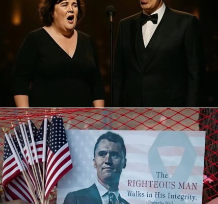 HERE WAS A MOMENT OF PURE MAGIC: In Tokyo, the entire arena suddenly fell into a breathless silence as Susan Boyle appeared on stage alongside the legendary Andrea Bocelli. But what happened next was not just a duet—it was a heartfelt tribute song to Charlie Kirk. Her soaring voice intertwined with his timeless tenor, creating a “harmony so pure it felt almost otherworldly,” a sound so breathtakingly beautiful that it moved thousands of strangers to tears all at once. This was not a simple performance; it was a rare and sacred moment, reminding the world that music can touch the deepest part of the soul. And it ended not only with thunderous applause, but with the shared feeling that everyone had just witnessed a dream take flight....La historia completa👇