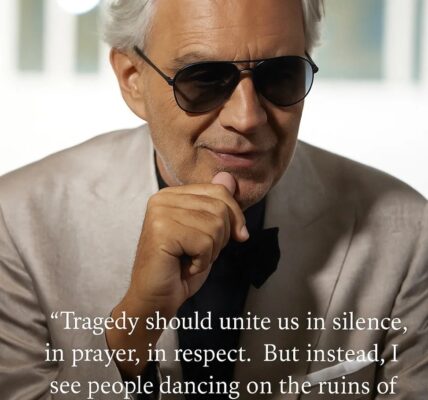 DEEPLY TROUBLED: In an unexpected and profoundly moving statement, world-renowned tenor Andrea Bocelli has spoken out against what he describes as a “disturbing new phenomenon” on social media: people celebrating or showing joy in the aftermath of tragic events. His words, heartfelt and unflinching, immediately sparked worldwide debate and drew strong support across generations of fans and ordinary citizens alike./The remark, part lament and part plea, ricocheted across networks and news outlets within minutes. For a man who has spent decades sharing music that uplifts the soul, it was a rare moment of raw candor — one that exposed Bocelli’s deep unease with how human empathy is eroding in the digital age…