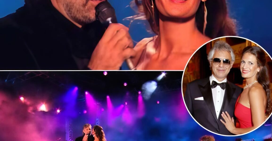 Under the shimmering lights of Lake Las Vegas in 2006, Andrea Bocelli sang Les Feuilles Mortes not alone, but with his wife Veronica Berti, and what could have been just another concert suddenly felt like an open love letter set to music. His voice, rich and incomparable, rose like a prayer, while hers answered with tenderness, and together they turned a French classic into a duet of devotion, two hearts blending as one. Fans called him “the Lord of song,” marveling at how he doesn’t just sing but lives every note, carrying the audience with him into memory, romance, and grace. The magic was not only in the melody, but in the sight of husband and wife weaving their souls together before a spellbound crowd. And as the final phrase floated into the desert air, it was clear: some songs are sung, but this one was shared — forever.