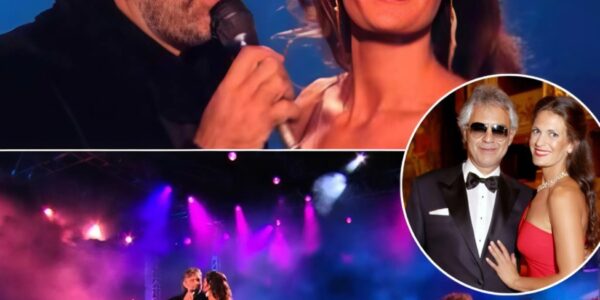Under the shimmering lights of Lake Las Vegas in 2006, Andrea Bocelli sang Les Feuilles Mortes not alone, but with his wife Veronica Berti, and what could have been just another concert suddenly felt like an open love letter set to music. His voice, rich and incomparable, rose like a prayer, while hers answered with tenderness, and together they turned a French classic into a duet of devotion, two hearts blending as one. Fans called him “the Lord of song,” marveling at how he doesn’t just sing but lives every note, carrying the audience with him into memory, romance, and grace. The magic was not only in the melody, but in the sight of husband and wife weaving their souls together before a spellbound crowd. And as the final phrase floated into the desert air, it was clear: some songs are sung, but this one was shared — forever.