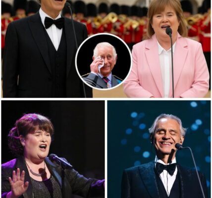 In a breathtaking surprise at Trooping the Colour 2025, Andrea Bocelli and Susan Boyle joined voices for a soul-stirring rendition of “Amazing Grace” that left the entire nation in tears. With the Royal Family watching from above and Princess Catherine visibly moved, the duet echoed through Horse Guards Parade like a prayer. Bocelli’s powerful tenor and Susan’s heartfelt voice created a moment of pure unity, reminding everyone of the strength found in grace and music. No one expected it — but no one will ever forget it