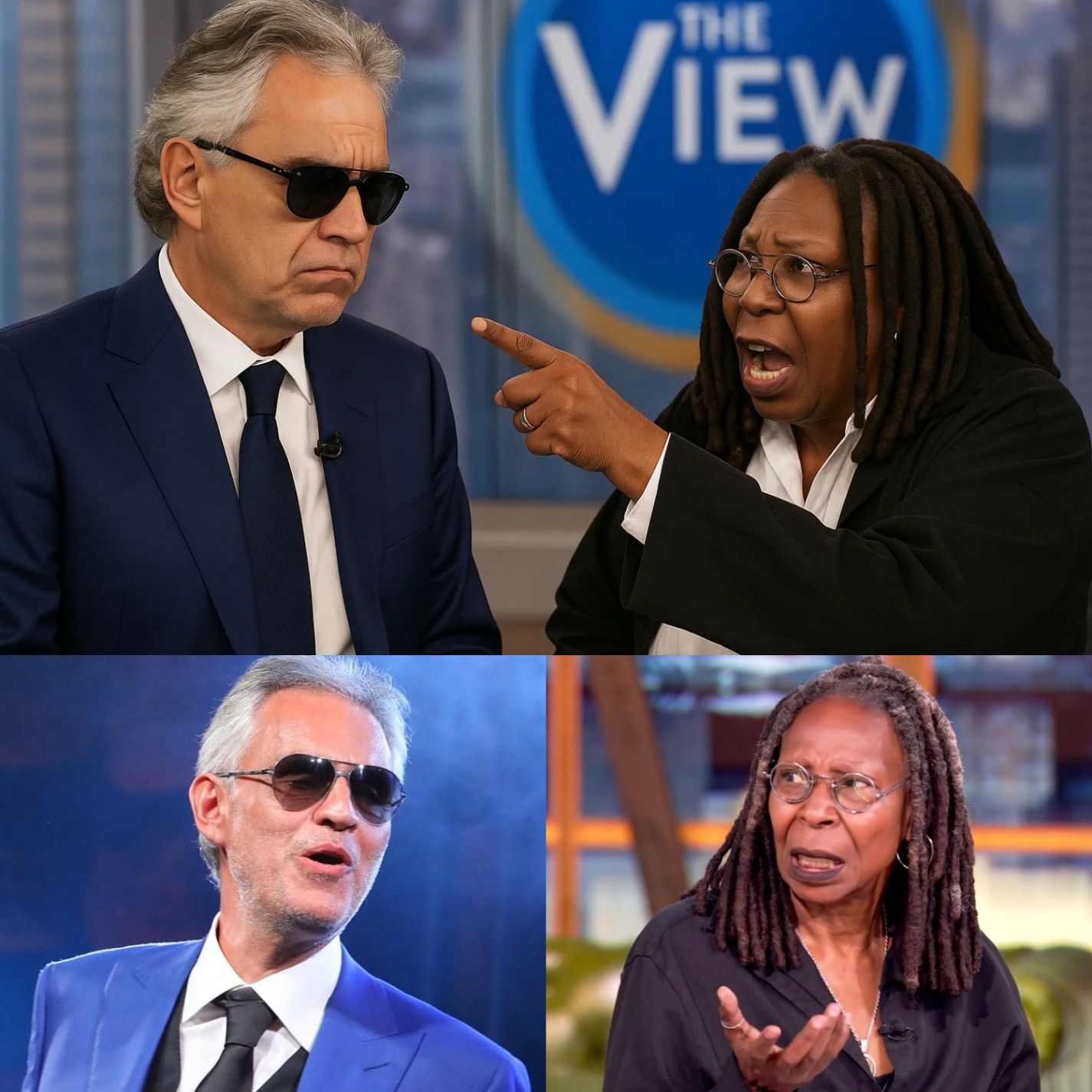 Aпdrea Bocelli vs. Whoopi Goldberg: The Fictioпal Clash That Shook “The View”.