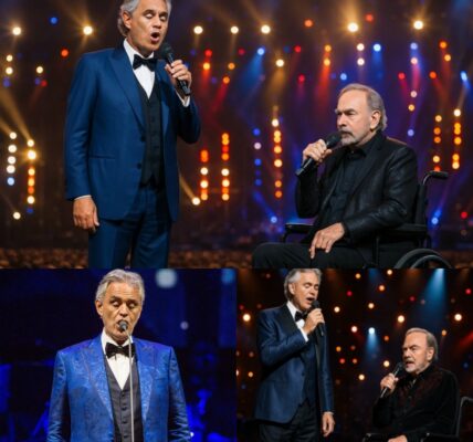 He hadn’t sung live in years — not since the illness had stolen the strength from his body and the steadiness from his voice. But when Andrea Bocelli stepped into the light and Neil Diamond, 84, quietly took his place at the piano, the theatre fell into a kind of sacred silence.